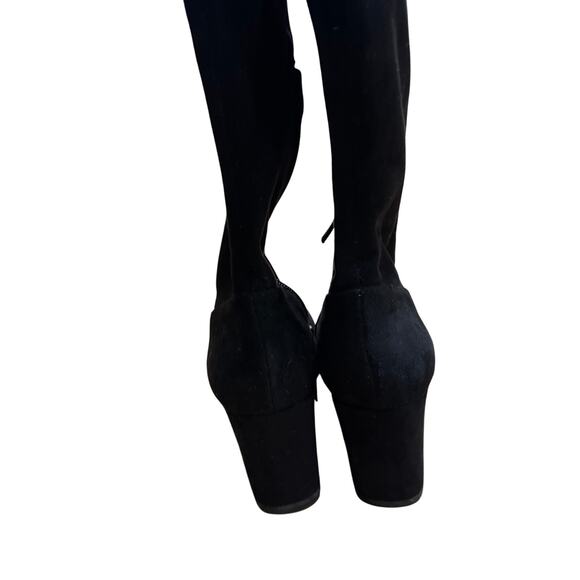 Nine West Avery Black Suede Over the Knee Boots - Picture 6 of 8